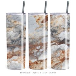 neutral colors marble 20oz skinny tumbler sublimation design digital download png instant digital only 20oz tumbler wrap