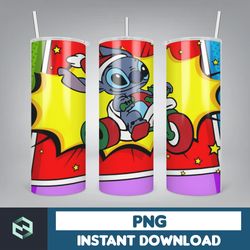 christmas stitch tumbler wrap, stitch sublimation designs, 20 oz stitch tumbler, cartoon christmas tumbler png (81)