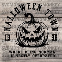 Halloween Town Svg Png, Pumpkin Face Svg, Spooky Season Svg