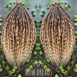 set crochet curly dread ombre synthetic  dreadlocks