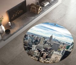 3d new york city 72168 round rug &8211 round carpet home decor