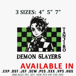 Demon slayer Embroidery Design, Embroidered shirt, Demon slayer Embroidery,  Anime shirt, Anime design, digital download