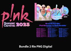 bundle 2 file pink summer carnival 2023, trustfall album tee, pink singer tour, music festival png download file