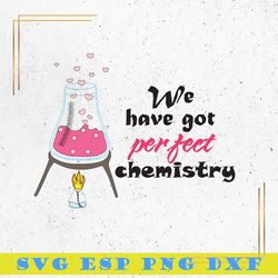 we have got perfect chemistry svg, chemistry love svg, love svg, romance svg