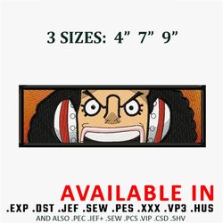 usopp eyes embroidery design, anime embroidery, anime shirt, anime design, embroidered shirt, digital download