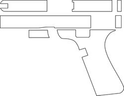 glock 22 blank gun template vector filesvg dxf eps png jpg file