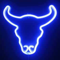 bar decoration romantic pendant cow head shape night light