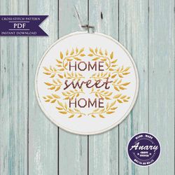 home sweet home cross stitch pattern modern xsitch crossstitch chart instant download pdf