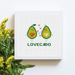 avocado cross stitch pattern cute xstitch avocado embroidery modern cross stitch room wall decor gift