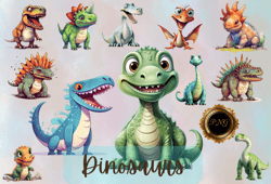 12 cute dinosaurs clipart png,dinosaur images png, dinosaur illustrations png, dinosaur graphics png