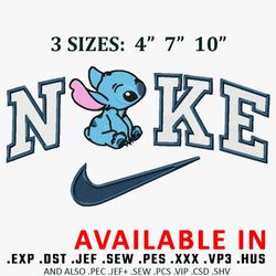 stitch nike embroidery design, brands design, brands shirt, brands embroidery, embroidered shirt, digital download.