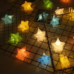 christmas cracked star lights string ball lights