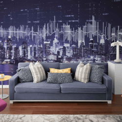 night city wallpaper 3d office decor wallpaper mural cityscape