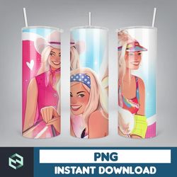 barbie tumbler, barbie tumbler png, barbie sublimation wraps, digital download (1)