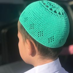 handmade cotton skull cap kufi for adults