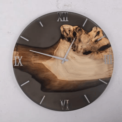 midnight ebony wooden watch with epoxy inlay