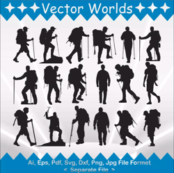 male hiker svg, male hikers svg, male, hiker, svg, ai, pdf, eps, svg, dxf, png, vector