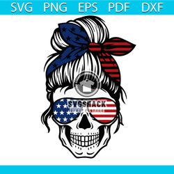 momlife skull american flag svg, independence svg