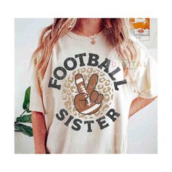 football sister png, football leopard sublimation digital download, football png, football season png, game day leopard