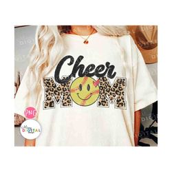 cheer mom smiley face png, softball mom png, softball sublimation, leopard png, cheer shirts, happy face png, softball p