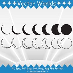 moon phases svg, moon phases' svg, moon, phases, svg, ai, pdf, eps, svg, dxf, png, vector
