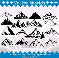 mountain svg, mountains svg, mountain, mountain, svg, ai, pdf, eps, svg, dxf, png, vector