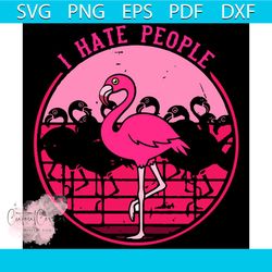 i hate people pink flamingo la la la mingo svg