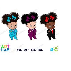 funny art afro baby boss svg set girl birthday svg cricut afro baby girl layered clipart for cricut baby girl boss png b