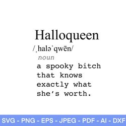halloqueen svg, fall svg, halloween shirt for women svg, queen svg, strong woman svg, spooky svg, fall svg, autumn svg,