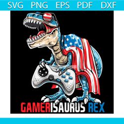 Video Game 4th Of July T Rex Dinosaur Amerisaurus Rex Boys Svg