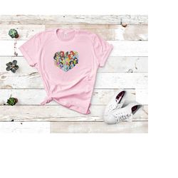princess heart shirt, cute princess,  cute disney princess shirt, disney princesses characters shirt