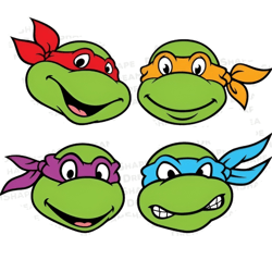 mademark x teenage mutant ninja turtles - donatello, raphael, michelangelo, and leonardo svg png