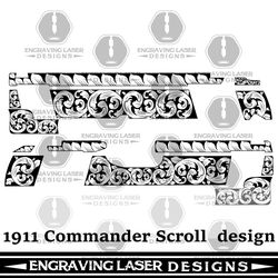 engraving laser designs colt 1911 commander scroll design