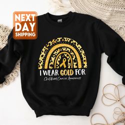 i wear gold for childhood cancer awareness sweatshirt, childhood cancer shirt, motivational tee, chi