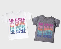 big sis lil sis matching shirts, big sister shirt, little sister shirt, baby announcement, sibling hospital outfits