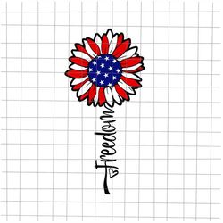 freedom sunflower american flag svg, sunflower 4th of july svg, sunflower flag usa svg, patriotic day svg, fourth of jul