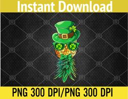 mask swinger upside down pineapple st patrick's day funny png digital download