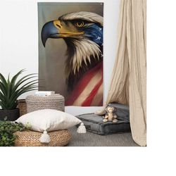 american eagle flag, bald eagle wall hanging, us flag american pride poster, american flag art, patriotic gifs, american