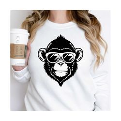 cool monkey svg,simple monkey svg,layered monkey svg,cute monkey head png,monkey cricut,monkey wearing sunglasses svg,cr