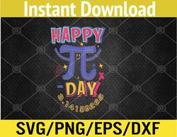 happy pi day 3.14 vintage stem science or math teacher svg, eps, png, dxf, digital download