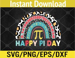 happy pi day mathematic math teacher leopard svg, eps, png, dxf, digital download