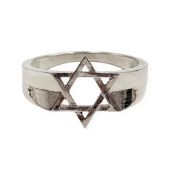 ring star of david, code ke1866md, completely 925 sterling silver