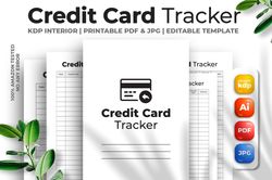 credit card tracker kdp interior