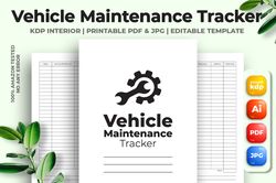 vehicle maintenance tracker kdp interior