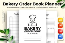 bakery order book planner kdp interior