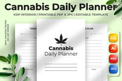 cannabis daily planner kdp interior