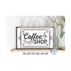 vintage coffee shop svg, retro kitchen cafe sign, cute coffee lover gift, vintage farmhouse decor, coffee bar, vinyl dec