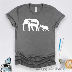 elephant mom and baby shirt  new mother's day shower gift tshirt