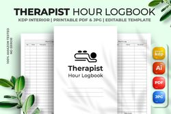therapist hour logbook kdp interior