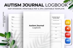 autism journal logbook kdp interior